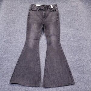 Judy Blue Super Flare Jeans Womens 13/31 Black Charcoal High Waist Stretch NWT